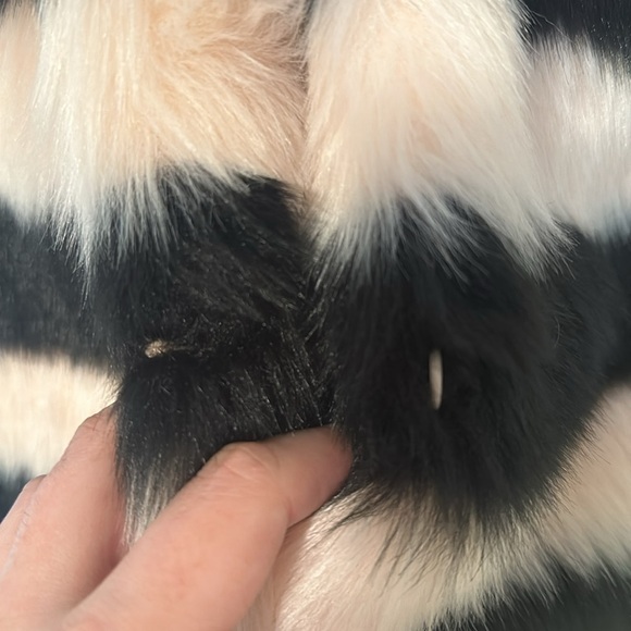 Stella + Lorenzo Fur Jacket Pink and Black - Picture 4 of 7